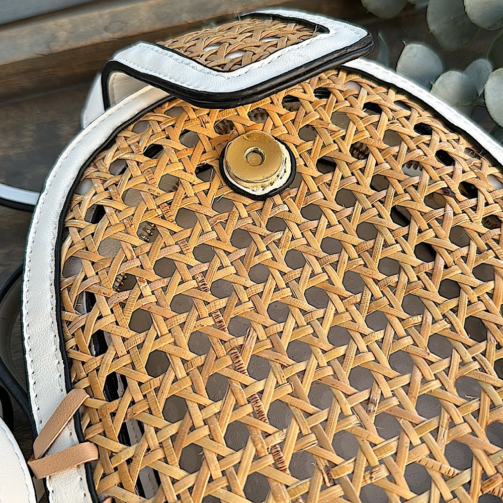 π HP π NWOT Rattan Crossbody/Backpack - Picture 2 of 5